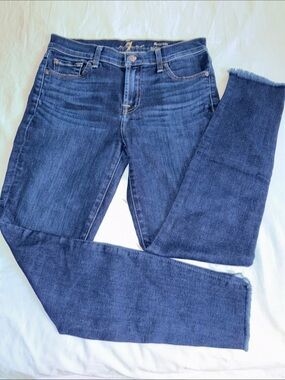 7 For All Mankind Indigo Straight-Leg Jeans
